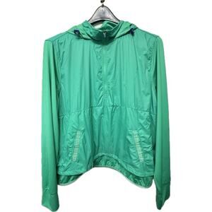 Avia Women’s Green Hooded Quarter Zip Track Jacket - Size 3XL